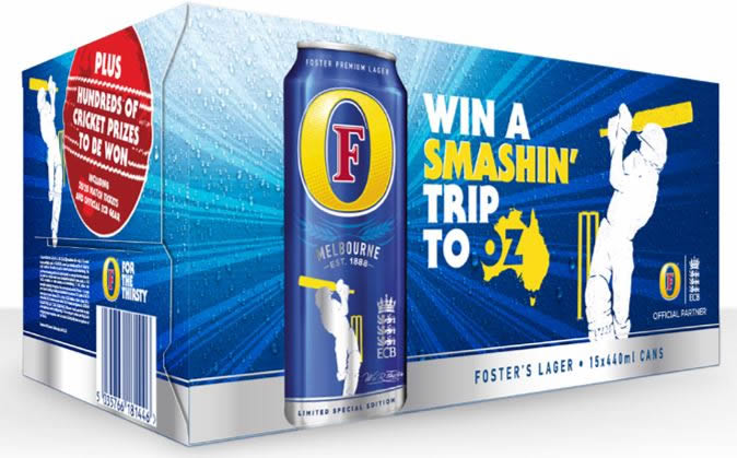 There are also hundreds of instant win prizes including pairs of England NatWest International T20 or Royal London One - Day International match tickets, England Cricket Adidas polo shirts, cricket kits (including cricket bat, wickets and ball) and Foster’s branded sports shirts.