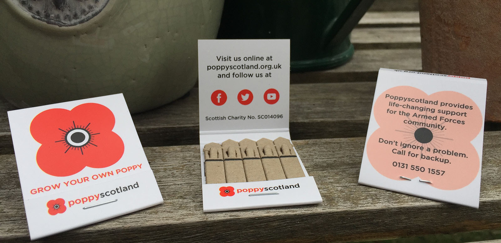 Charity Poppyscotland will be handing out free Seed Sticks which grow into red poppies when planted to the public at a wide range of events in the coming year as the charity seeks to promote its life-changing services for the Armed Forces community in a new way.