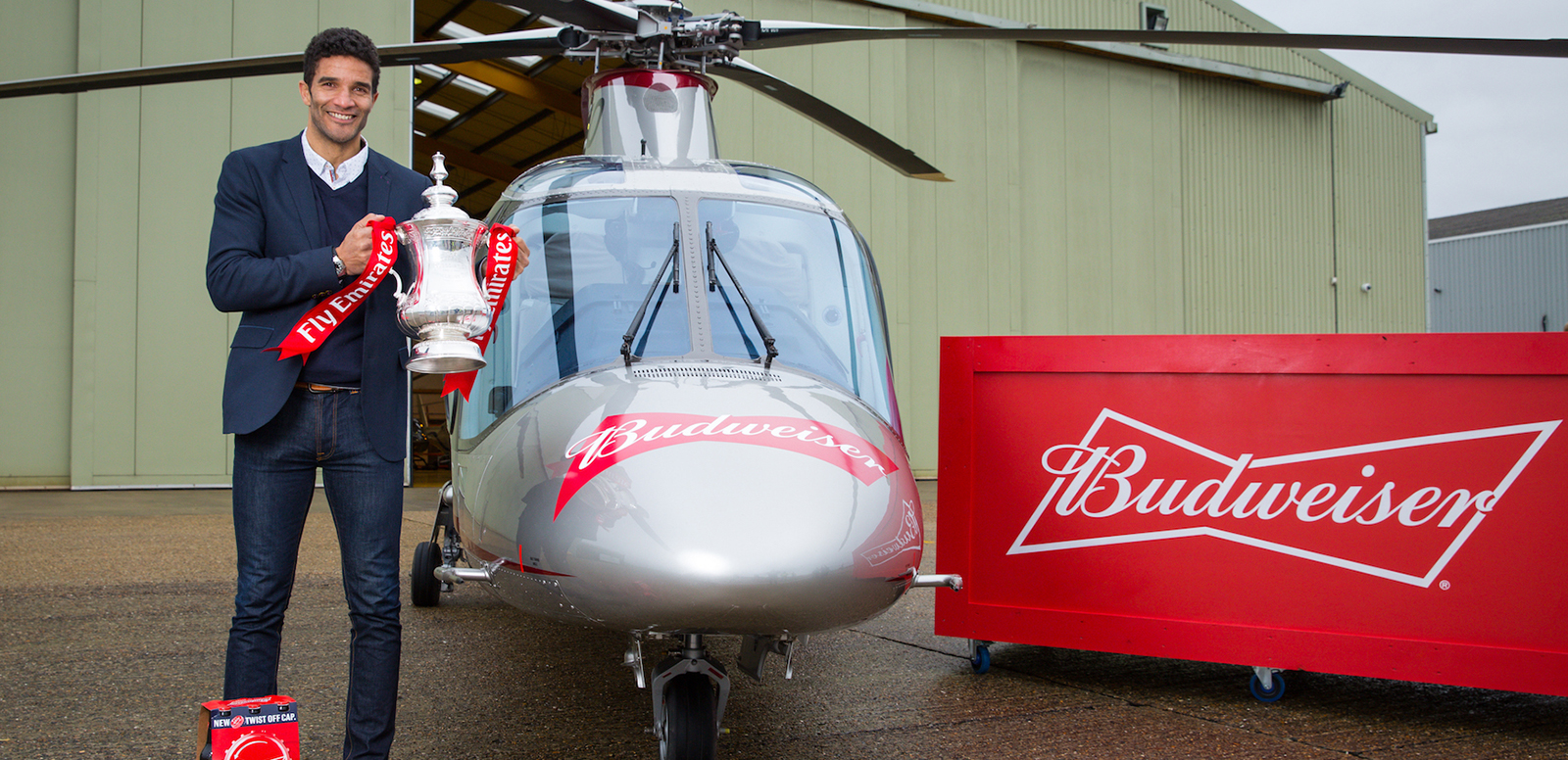 Budweiser is to reward the fans of the football team which achieves the greatest against-the-odds upset in the Third Round of the FA Cup this weekend with free beer, delivered by a helicopter with FA Cup winner David James on board.