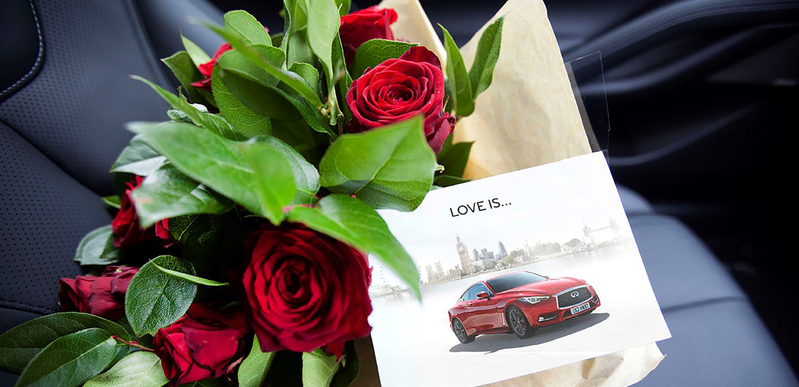 INFINITI, the luxury car maker, is surprising customers in London and the South East this Valentine’s Day with bouquets of flowers delivered to their door.