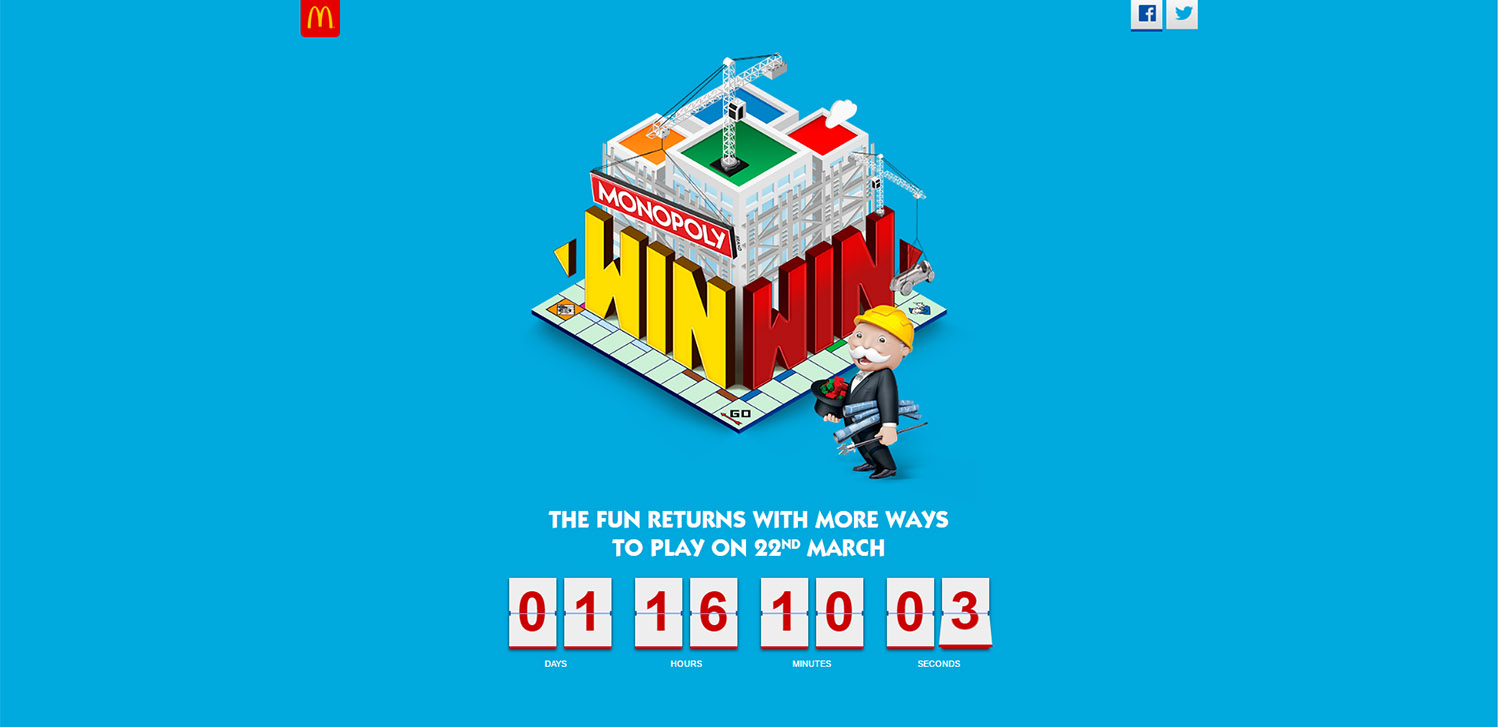 McDonald’s launches McDonald’s Monopoly Win Win, the latest version of its annual Monopoly promotion, on March 22nd 2017.