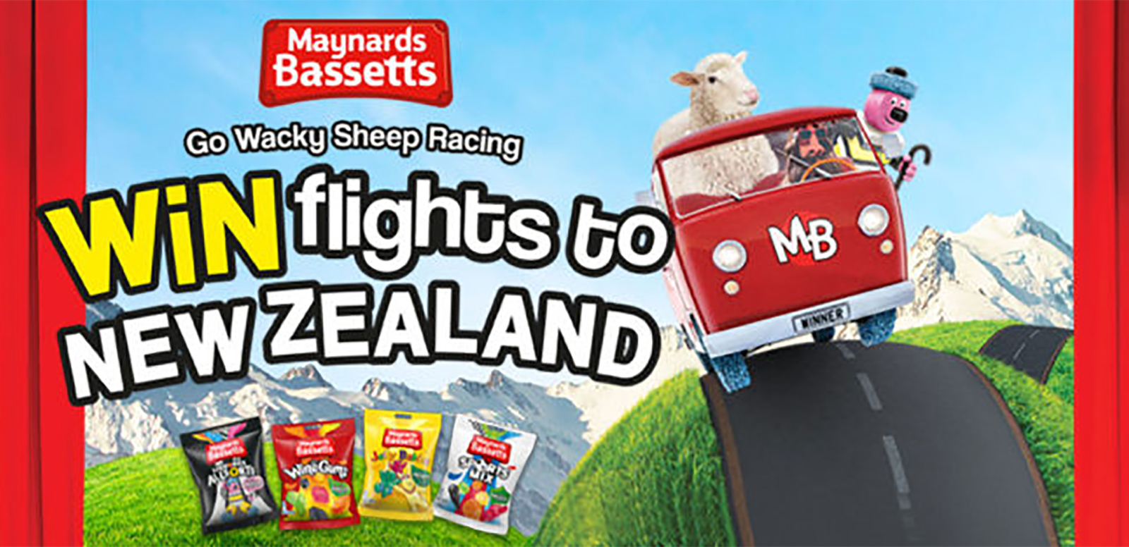 Mondelez International is launching an on-pack promotion for its Maynards Bassetts range which gives consumers the chance to win a ‘bonkers day out’, including a trip to the Wacky Sheep Race event in New Zealand.