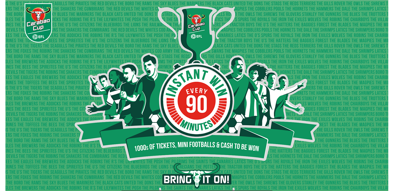 Energy drink Carabao has launched an on-pack promotion to celebrate its three-year deal with the English Football League, which sees the Thai brand getting naming rights on the EFL Cup, now known as the Carabao Cups.