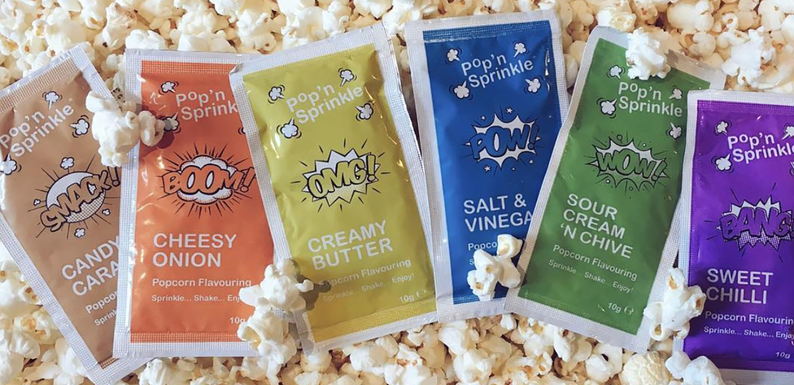 Movie fans across England, Scotland and Ireland visiting selected Vue Cinemas are being offered free samples of new Pop’n Sprinkle popcorn flavouring.