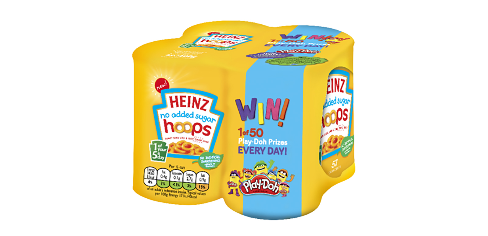 Heinz Pasta has partnered with Play-Doh for an on-pack promotion offering the chance to win one of 50 Play-Doh “Playful Pies” Playsets every day over an eight-week period.