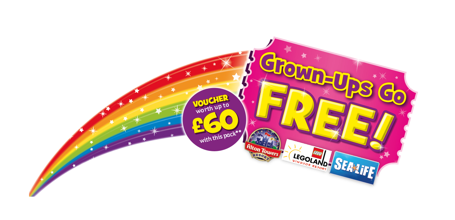 Kellogg’s has announced that its exclusive ‘Grown-ups Go Free’ promotion with Merlin will return from January 2018, this time increasing the voucher value by 20%.