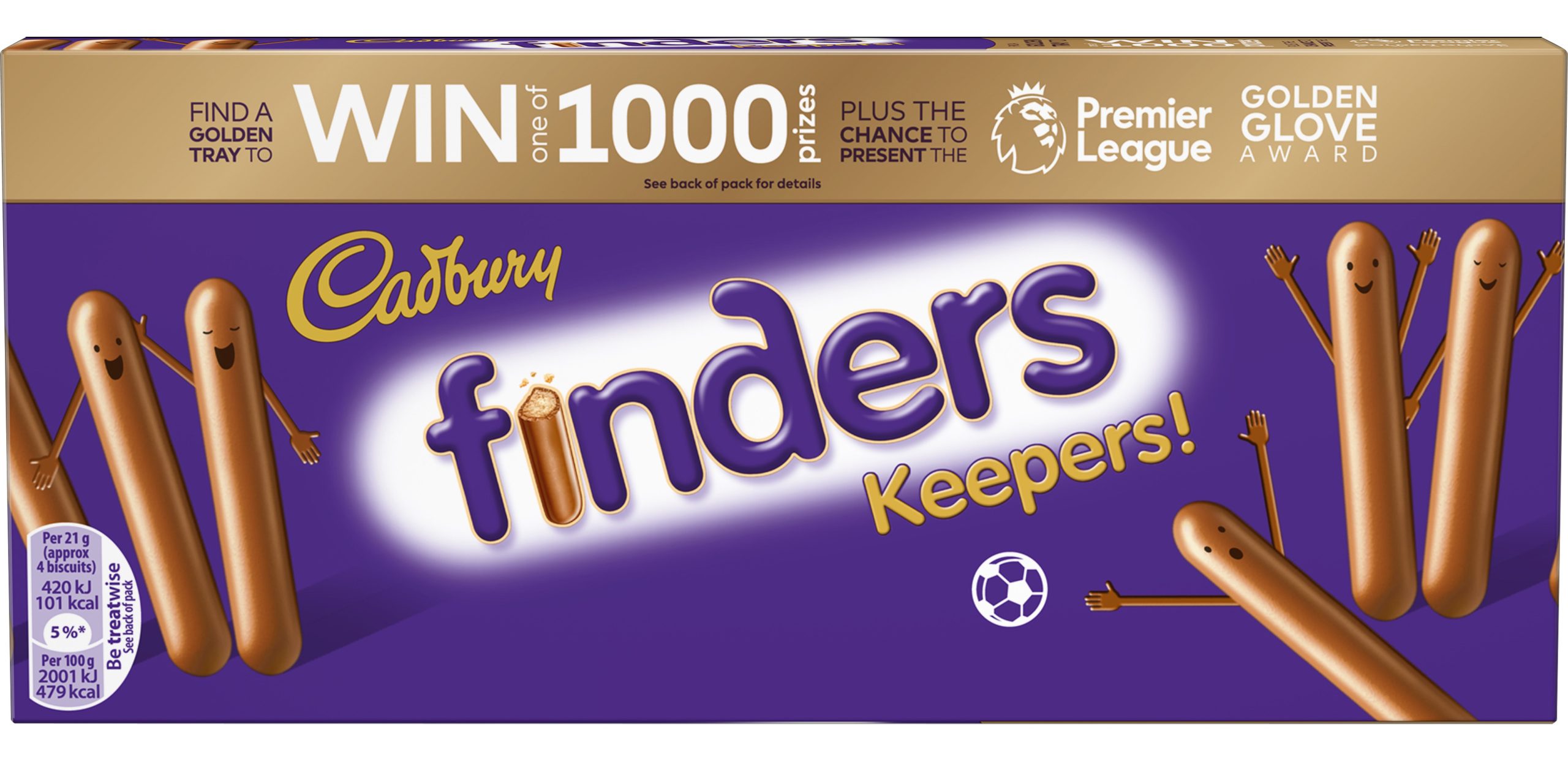 Cadbury’s Premier League football partnership is moving into biscuits with the launch this month (January 2018) of an on-pack promotion for Cadbury Fingers – Finders Keepers.