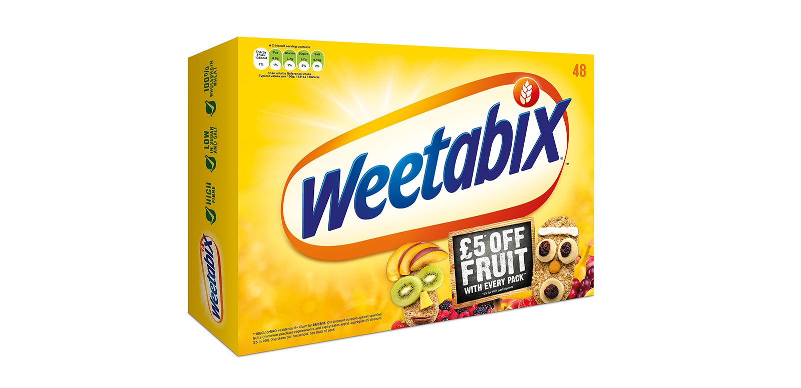 Breakfast cereal brand Weetabix is running a free fruit on-pack promotion to help people start 2018 in a healthy way.