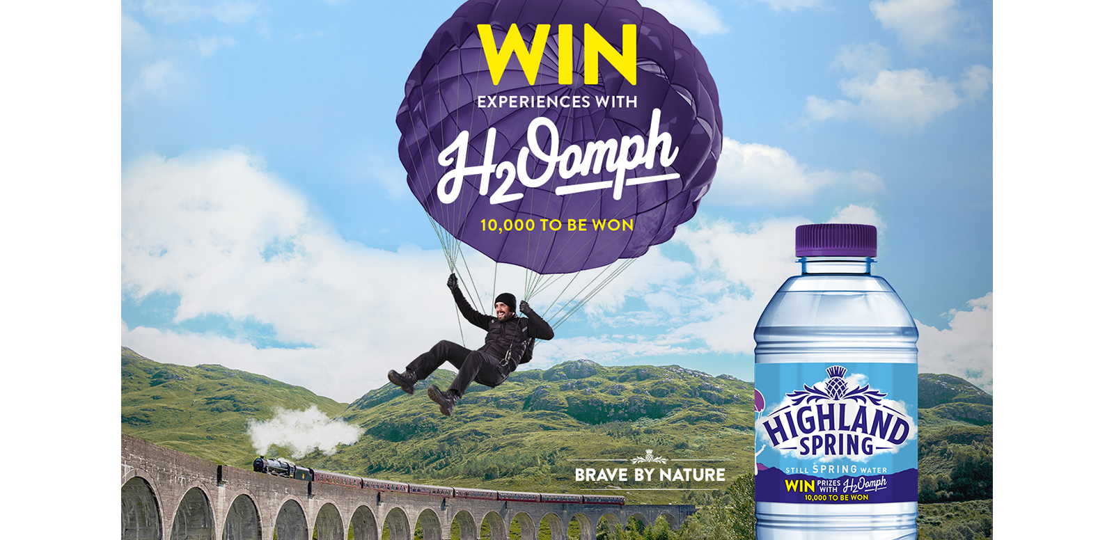 Water brand Highland Spring is running a new on-pack campaign that celebrates everyday bravery, offering 10,000 experience prizes that promise ‘Life, with added H2Oomph’.
