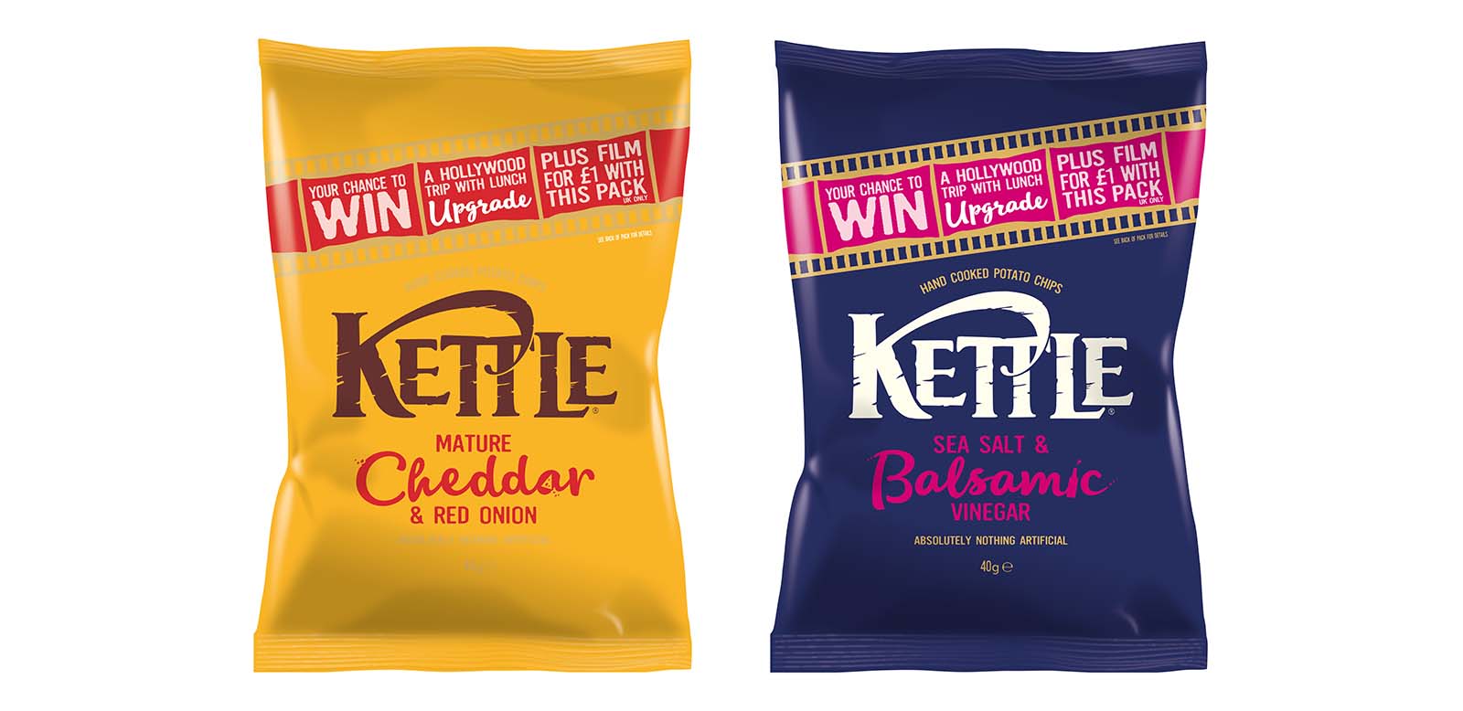 Kettle Chips has launched an ‘Upgrade your lunch’ on pack promotion on its full single serve and multi-pack ranges offering consumers the chance to win the lunch upgrade of a lifetime – plus every purchaser can also rent a digital film in full HD from Chili Cinema for just £1.