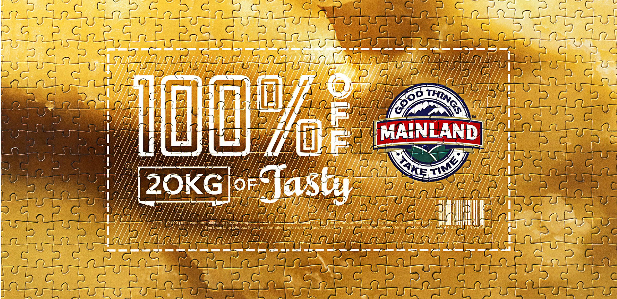 New Zealand cheese brand Mainland has just run an innovative consumer promotion featuring a 2000 piece jigsaw puzzle voucher for free cheese.