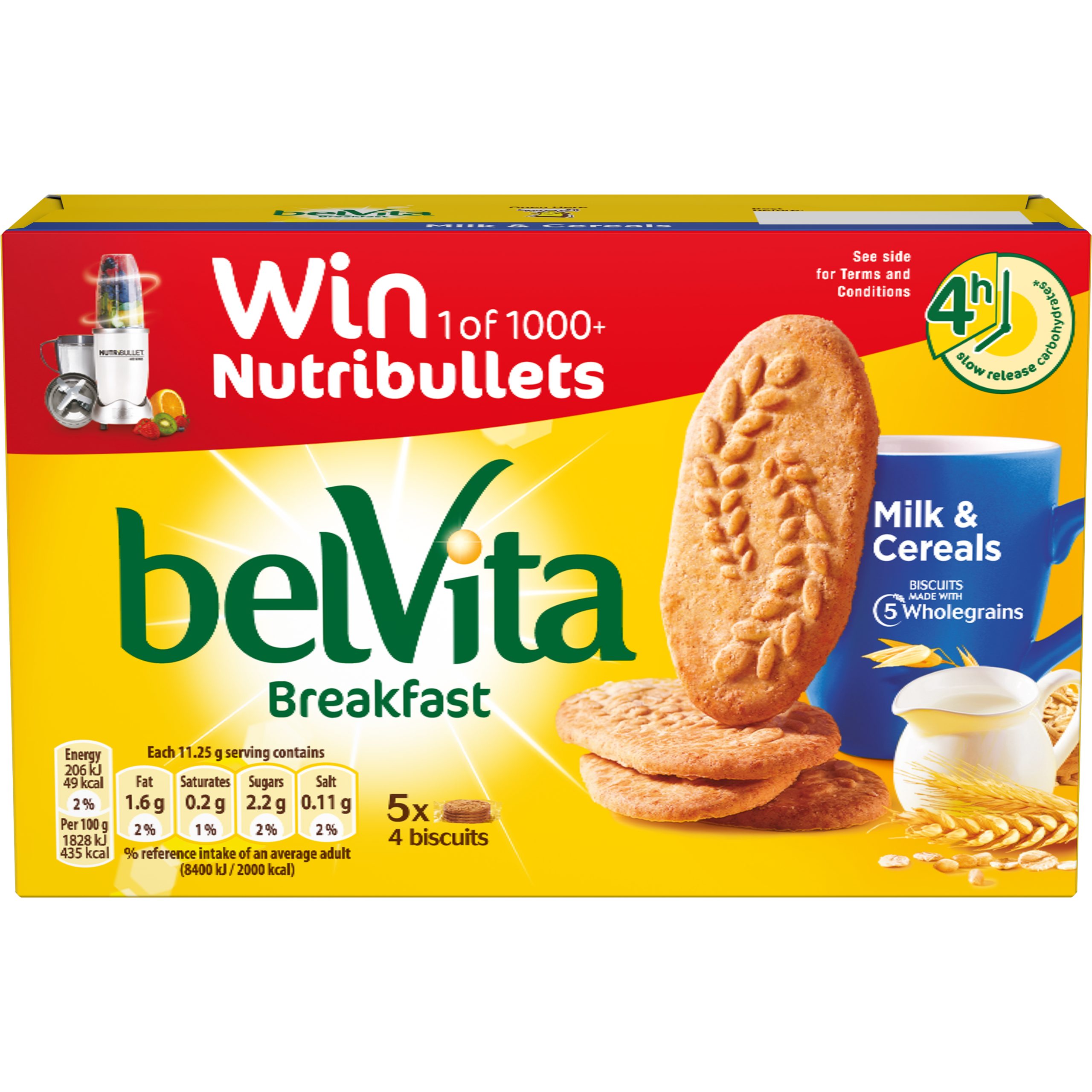 The UK’s biggest selling healthy biscuit brand, belVita, is launching a new on-pack promotion offering consumers the chance to win one of over 1,000 NutriBullet juice makers so they can create juice and smoothie recipes to complement their belVita breakfast biscuit.