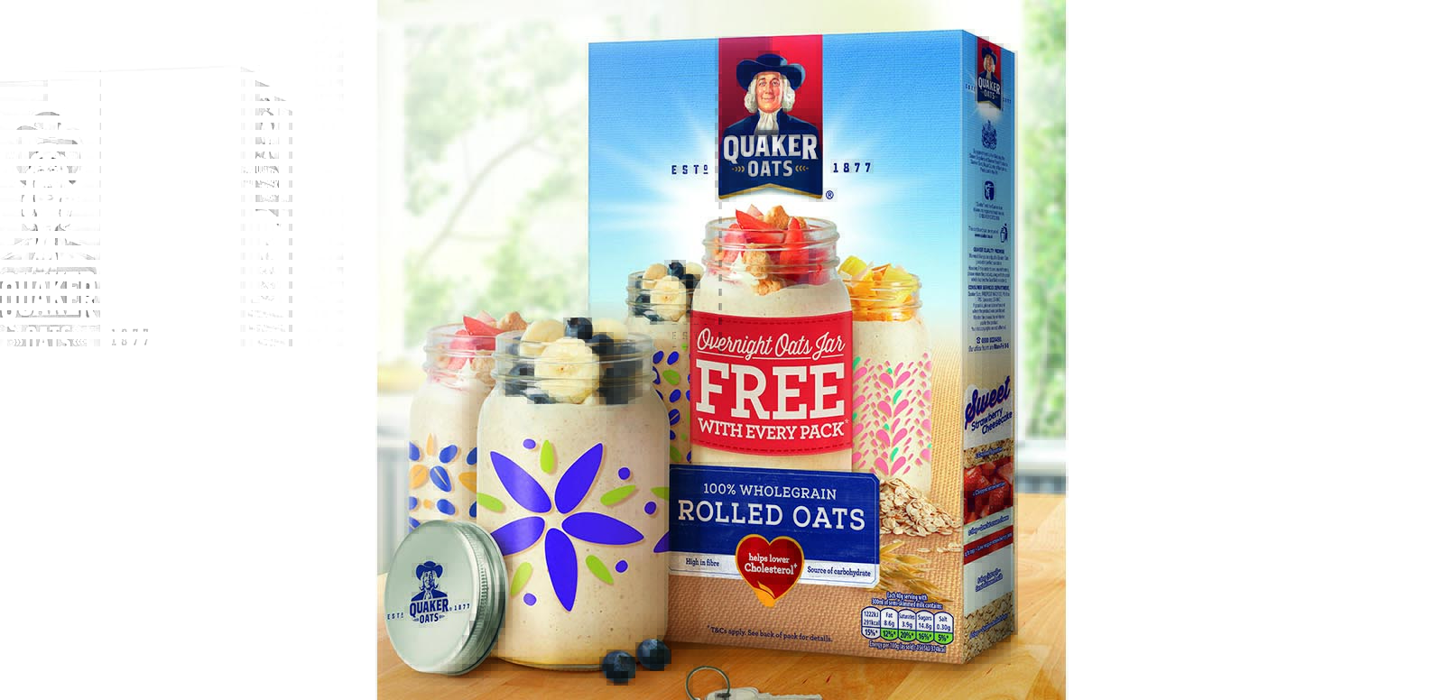 Quaker Oats is rerunning its successful Overnight Oats on-pack promotion from last summer, but with a twist – consumers will now be able to choose the colour and design of the jar they get.
