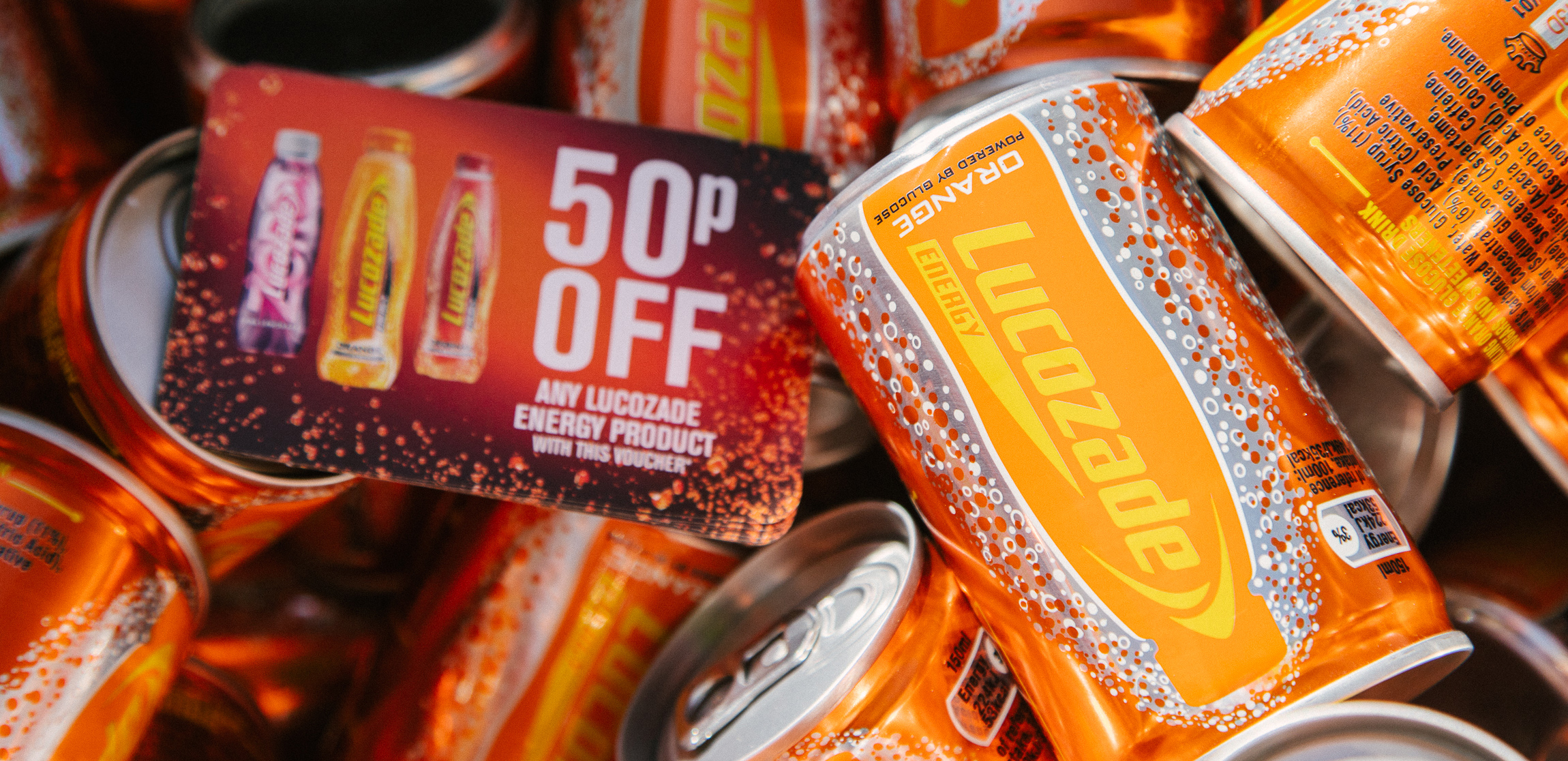 Lucozade Energy is delivering its biggest ever sampling activity across the UK this year as part of its wide-reaching Energy Beats Everything campaign. The brand’s extensive sampling will see seven million ice-cold orange 150ml cans being circulated during this campaign will drive sales of Lucozade Energy by getting the drink into the hands of consumers.