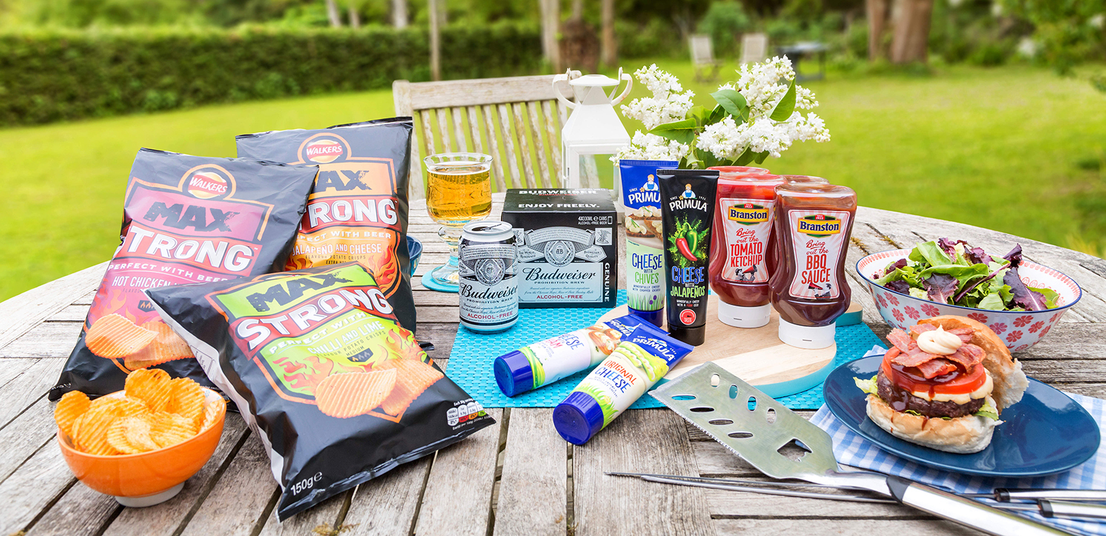 Brands including alcohol-free Budweiser Prohibition Brew, Walkers Max Strong, Branston, Primula and Bodean’s have signed on as partners for National BBQ Week, a multi-brand experiential, sampling and marketing campaign which returns for the 22nd year from Monday May 28th.