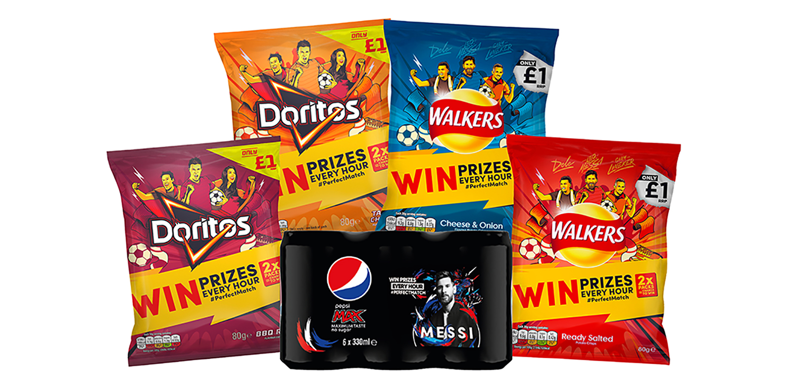 PepsiCo brands are coming together this summer to encourage shoppers to host their own big night in with its range of snacks and beverages and get behind their favourite football team. The ‘Power of One’ campaign features an on-pack promotion offering prizes across selected formats of Walkers Tear ‘n’ Share, Walkers Stax, Doritos and Pepsi Max.