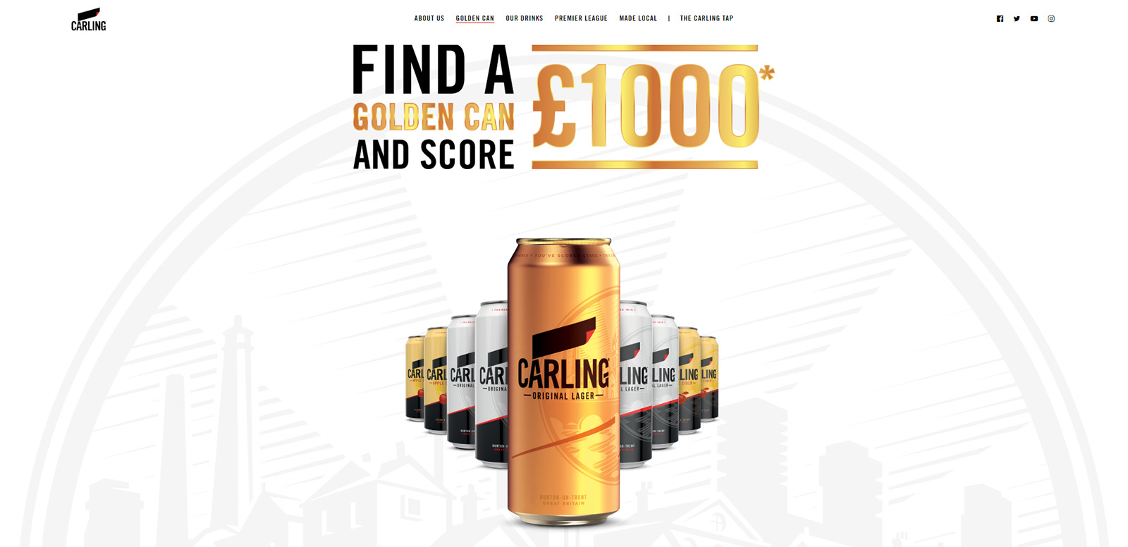 Carling has launched an on-pack promotion offering consumers the chance to win £1,000 cash if they find a limited-edition golden can in a pack of Carling Lager or Carling Apple Cider in participating retailers.