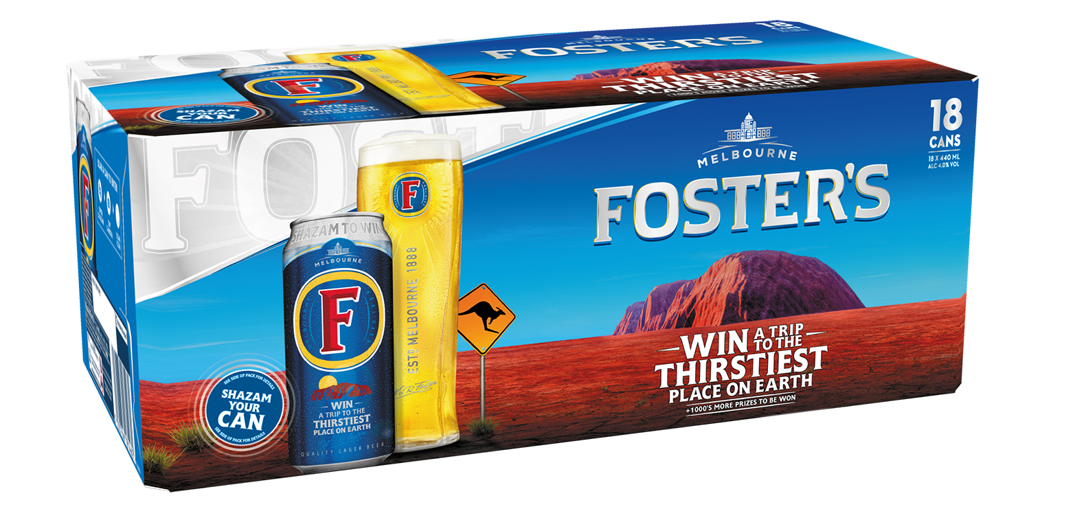 Foster’s is giving consumers the chance to win a unique trip to “the thirstiest place on earth” – Ayers Rock, Australia – in an on-pack summer promotion in partnership with music and discovery app, Shazam.