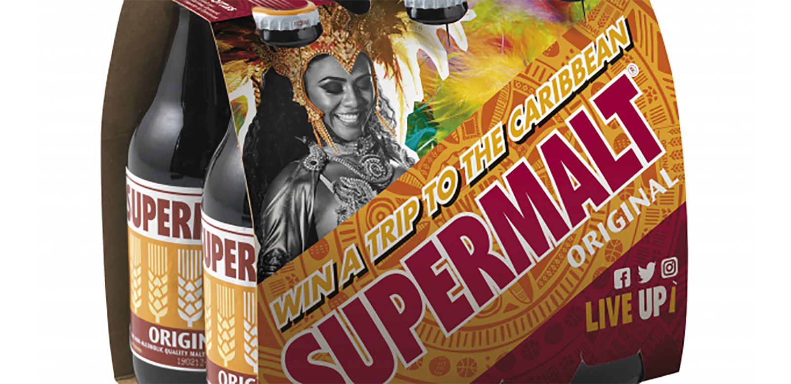 Malt drink Supermalt is launching a carnival-themed on-pack prize promotion, , offering consumers the chance to win one of three Caribbean holidays, with tickets to the Trinidad Carnival, or one of three European holidays, with tickets to the Rotterdam Carnival.