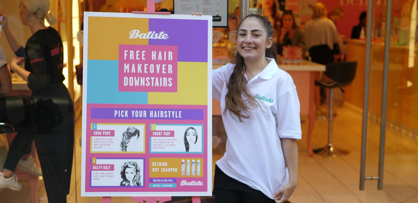 tbk Group has brought together the UK’s number one dry shampoo brand, Batiste, and the UK’s no. 1 premium cosmetics boutique, Benefit, to launch Batiste’s new premium range of dry shampoos.